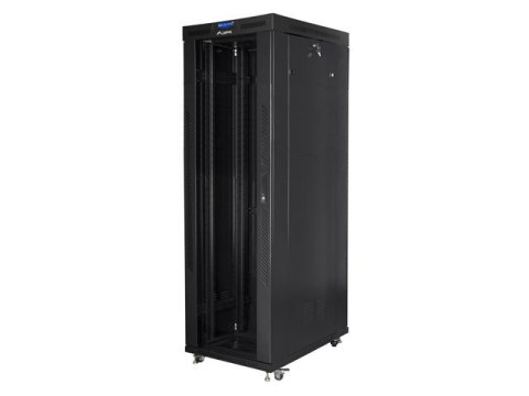 SZAFA INSTALACYJNA RACK STOJĄCA 19" 42U 800X1000 CZARNA DRZWI SZKLANE LCD LANBERG (FLAT PACK) V2