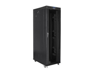 SZAFA INSTALACYJNA RACK STOJĄCA 19" 42U 800X1200 CZARNA DRZWI SZKLANE LCD LANBERG (FLAT PACK) V2