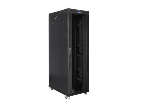 SZAFA INSTALACYJNA RACK STOJĄCA 19" 42U 800X1200 CZARNA DRZWI SZKLANE LCD LANBERG (FLAT PACK) V2