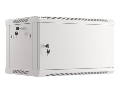 SZAFA INSTALACYJNA RACK WISZĄCA 19" 6U 600X450 SZARA DRZWI METALOWE LANBERG (FLAT PACK)