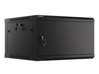 SZAFA INSTALACYJNA RACK WISZĄCA 19" 6U 600X600 CZARNA DRZWI METALOWE LANBERG (FLAT PACK)