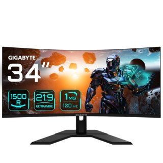 Gigabyte GS34WQC monitor komputerowy 86,4 cm (34") 3440 x 1440 px Wide Quad HD LCD Czarny
