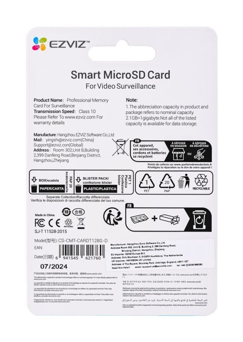 EZVIZ MicroSD 128 Gb MicroSDXC UHS-I Klasa 10