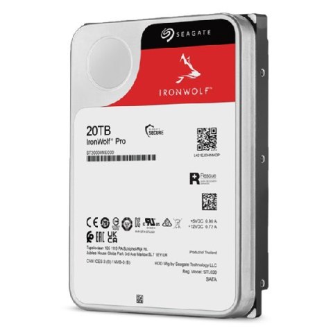 Seagate IronWolf Pro ST20000NT001 dysk twardy 20 TB 7200 RPM 256 MB 3.5"