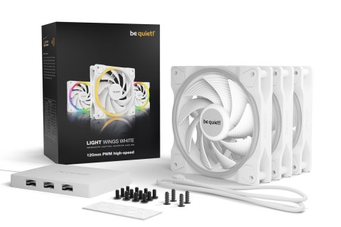 WENTYLATOR BE QUIET! 3xLIGHT WINGS 120mm PWM HS WH