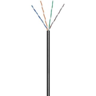 Kabel Skrętka Kat 5e UTP Drut 100m Czarna Zewnętrzna CCA