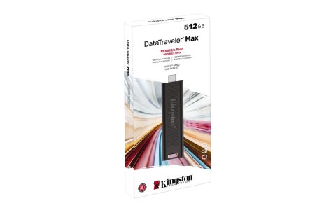 Kingston Technology DataTraveler Max pamięć USB 512 GB USB Type-C 3.2 Gen 2 (3.1 Gen 2) Czarny