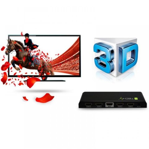 Rozdzielacz Splitter HDMI 1x4 4K*30Hz 3D Techly