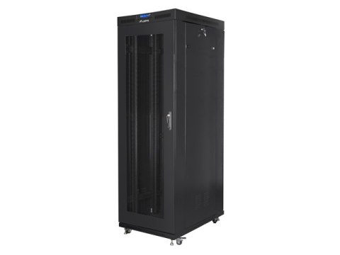 SZAFA INSTALACYJNA RACK STOJĄCA 19" 37U 800X1000 CZARNA DRZWI PERFOROWANE LCD LANBERG (FLAT PACK) V2