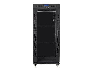 SZAFA INSTALACYJNA RACK STOJĄCA 19" 37U 800X1000 CZARNA DRZWI SZKLANE LCD LANBERG (FLAT PACK) V2
