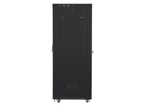 SZAFA INSTALACYJNA RACK STOJĄCA 19" 42U 600X1000 CZARNA DRZWI PERFOROWANE LCD LANBERG (FLAT PACK) V2