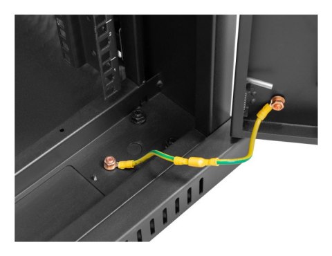 SZAFA INSTALACYJNA RACK STOJĄCA 19" 42U 800X1200 CZARNA DRZWI PERFOROWANE LCD LANBERG (FLAT PACK) V2