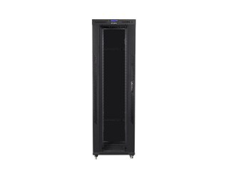 SZAFA INSTALACYJNA RACK STOJĄCA 19" 42U 800X1200 CZARNA DRZWI SZKLANE LCD LANBERG (FLAT PACK) V2