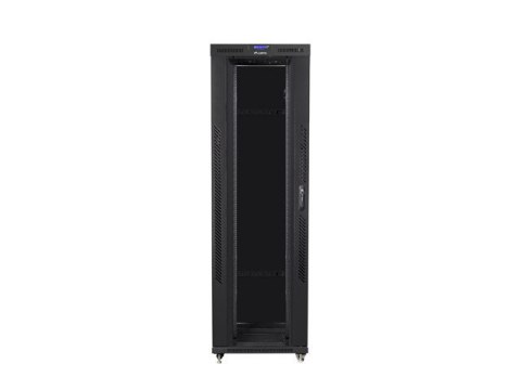 SZAFA INSTALACYJNA RACK STOJĄCA 19" 42U 800X1200 CZARNA DRZWI SZKLANE LCD LANBERG (FLAT PACK) V2