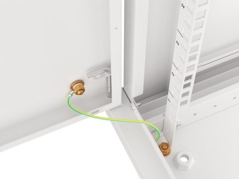 SZAFA INSTALACYJNA RACK WISZĄCA 19" 12U 600X600 SZARA DRZWI METALOWE LANBERG (FLAT PACK)