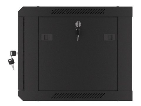 SZAFA INSTALACYJNA RACK WISZĄCA 19" 6U 600X450 CZARNA DRZWI METALOWE LANBERG (FLAT PACK)