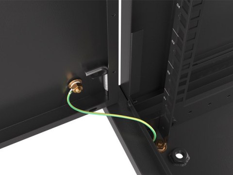 SZAFA INSTALACYJNA RACK WISZĄCA 19" 6U 600X450 CZARNA DRZWI METALOWE LANBERG (FLAT PACK)