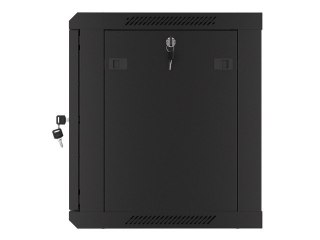 SZAFA INSTALACYJNA RACK WISZĄCA 19" 9U 600X450 CZARNA DRZWI METALOWE LANBERG (FLAT PACK)