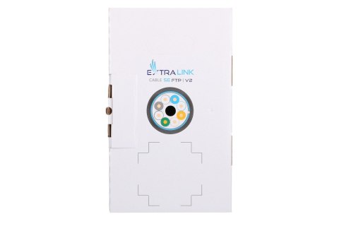Extralink CAT5E FTP (F/UTP) V2 Zewnętrzny | Kabel sieciowy skrętka | 305M