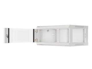 Lanberg :: Rack Cabinet 19? Wall-Mount 4U/600X450 (flat-pack) V2 Grey, Glass door