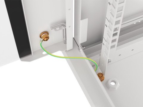 Lanberg :: Rack Cabinet 19? Wall-Mount 4U/600X450 (flat-pack) V2 Grey, Glass door