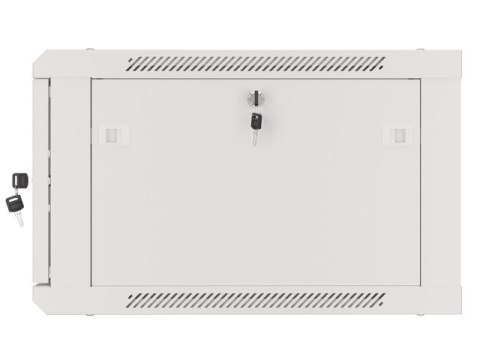 Lanberg :: Rack Cabinet 19? Wall-Mount 6U/600X600 (flat-pack) V2 Grey, Glass door