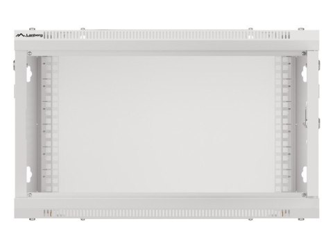 Lanberg :: Rack Cabinet 19? Wall-Mount 6U/600X600 (flat-pack) V2 Grey, Glass door