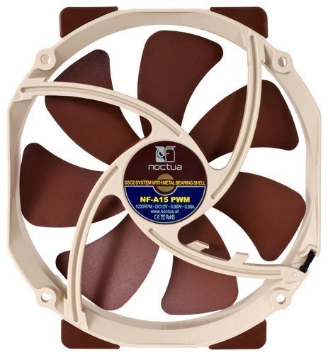 Noctua NOC-NF-A15-PWM Obudowa komputera Wentylator 14 cm Beżowy, Brązowy 1 szt.