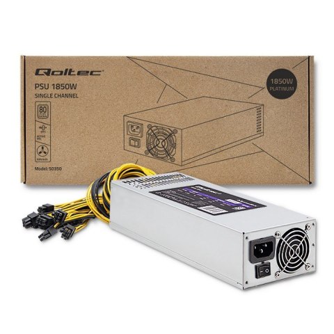 Qoltec Zasilacz PCI-E 1850W | 80 Plus Platinum | Data mining