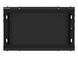 SZAFA INSTALACYJNA RACK WISZĄCA 19" 6U 600X600 CZARNA DRZWI METALOWE LANBERG (FLAT PACK)