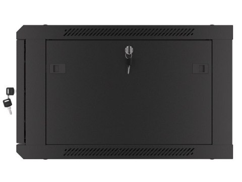 SZAFA INSTALACYJNA RACK WISZĄCA 19" 6U 600X600 CZARNA DRZWI METALOWE LANBERG (FLAT PACK)