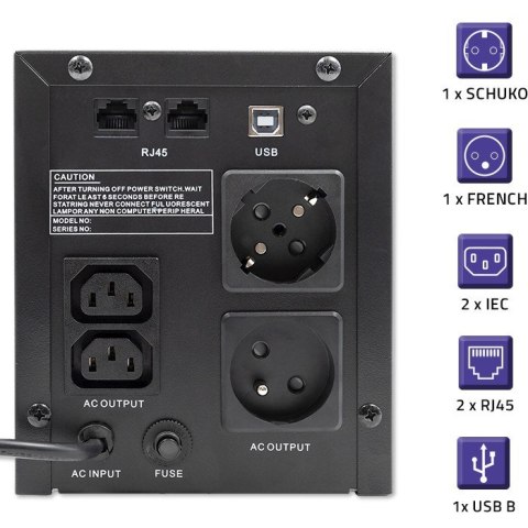 Zasilacz awaryjny UPS Qoltec Monolith 2000VA 1200W