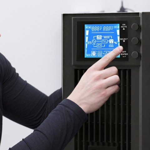 Zasilacz awaryjny UPS Qoltec Pure Sine Wave LCD 1000VA 800W