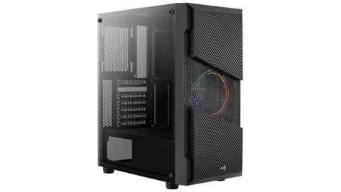 Aerocool Menace Saturn FRGB Midi-Tower, Szkło Hartowane - czarne