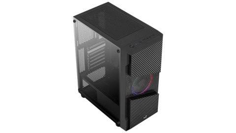 Aerocool Menace Saturn FRGB Midi-Tower, Szkło Hartowane - czarne