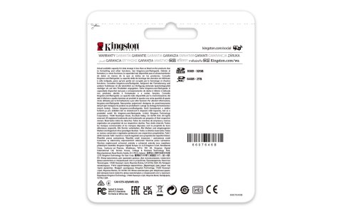 MEMORY SDXC 128GB C10/SDR2/128GB KINGSTON