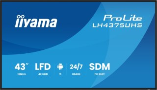 Monitor IIYAMA 108cm (42,5") LH4375UHS-B2AG 16:9 2xHDMI+3xDP+2xUSB