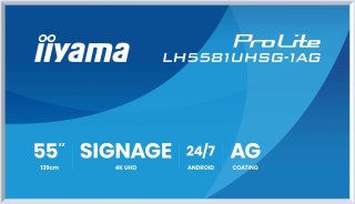 Monitor IIYAMA 139.0cm(55") LH5581UHSG-1AG 16:9 2xHDMI+USB-C
