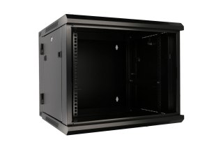 Extralink 9U 600x600 AZH Czarna | Szafa rack | montowana na ścianie, dwusekcyjna
