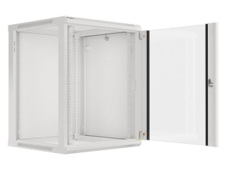 Lanberg :: Rack Cabinet 19? Wall-Mount 15U/600X600 (flat-pack) V2 Grey, Glass door