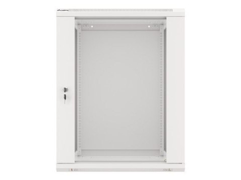 Lanberg :: Rack Cabinet 19? Wall-Mount 15U/600X600 (flat-pack) V2 Grey, Glass door