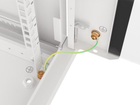 Lanberg :: Rack Cabinet 19? Wall-Mount 15U/600X600 (flat-pack) V2 Grey, Glass door