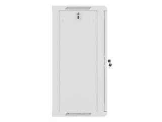 Lanberg :: Rack Cabinet 19? Wall-Mount 18U/600X450 (flat-pack) V2 Grey, Glass door