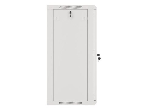Lanberg :: Rack Cabinet 19? Wall-Mount 18U/600X450 (flat-pack) V2 Grey, Glass door