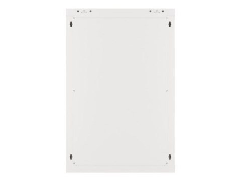 Lanberg :: Rack Cabinet 19? Wall-Mount 18U/600X450 (flat-pack) V2 Grey, Glass door