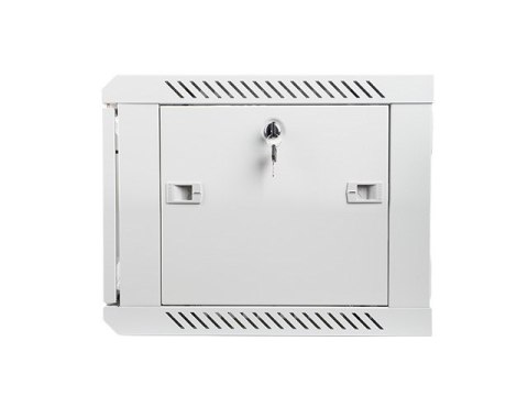 Lanberg :: Rack Cabinet 19? Wall-Mount 6U/600X450 (flat-pack) V2 Grey, Glass door