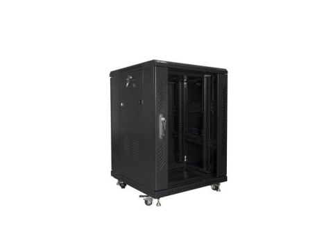 SZAFA INSTALACYJNA RACK STOJĄCA 19" 15U 600X600 CZARNA LANBERG (FLAT PACK)