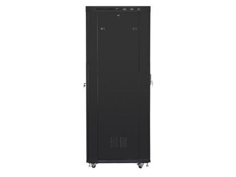 SZAFA INSTALACYJNA RACK STOJĄCA 19" 42U 600X1000 CZARNA DRZWI SZKLANE LCD LANBERG (FLAT PACK) V2