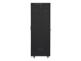 SZAFA INSTALACYJNA RACK STOJĄCA 19" 42U 600X800 CZARNA DRZWI SZKLANE LCD LANBERG (FLAT PACK) V2