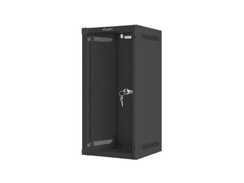 SZAFA INSTALACYJNA RACK WISZĄCA 10" 12U 280X310 CZARNA DRZWI SZKLANE LANBERG (FLAT PACK)